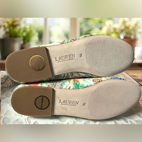 RALPH LAUREN Averi II floral Monogram Jacquard Loafer Flat Driving Shoe NEW - Picture 11 of 14